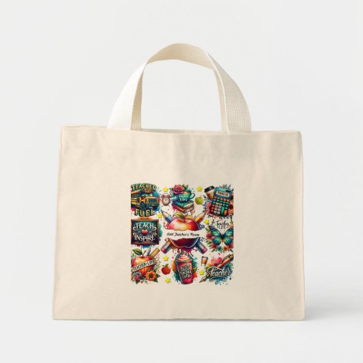 Docenten Personaliseren Naam Canvas tas Gift (Voorkant)