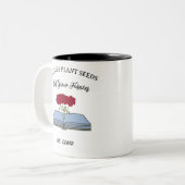 Docenten Plant Seeds – dank je Docent cadeau Tweekleurige Koffiemok (Voorkant links)