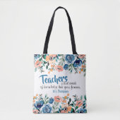 Docenten Plant Seeds of Knowledge Naam van de doce Tote Bag (Voorkant)