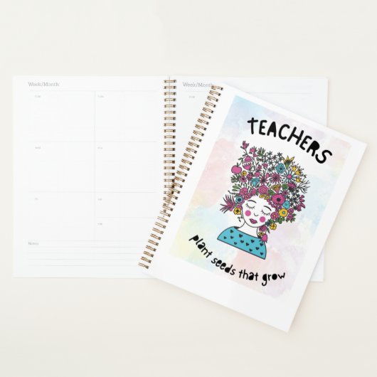 Docenten Plant Zaden Docent Dank U Cadeau Planner (Display)