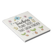 Docenten Planten zaadjes die bloeien Notitieblok (Schuin)