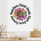 Docenten planten zaden poster (Keuken)
