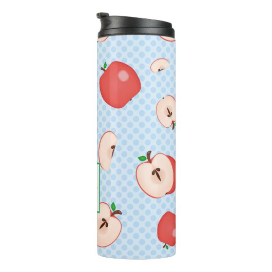 Docenten Polka Dots en Appels Thermosbeker (Geroteerd rechts)