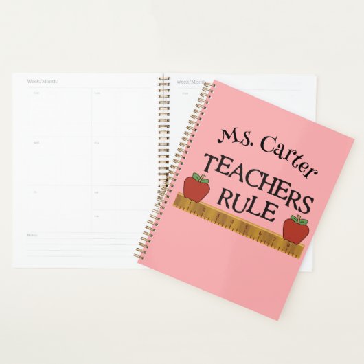 Docenten regel gepersonaliseerde maandelijkse / we planner (Display)