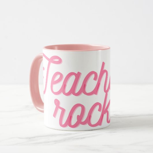 Docenten rock! mok (Voorkant links)