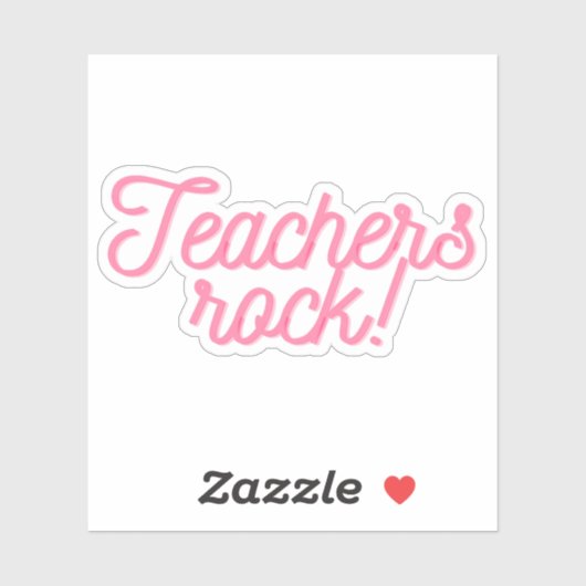 Docenten rock! sticker (Vel)