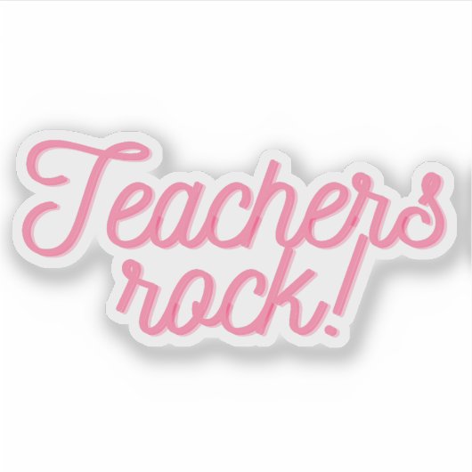 Docenten rock! sticker (Voorkant)