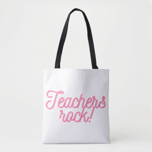 Docenten rock! tote bag (Voorkant)