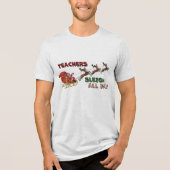 Docenten Sleigh Christmas Tri-Blend Shirt (Voorkant)