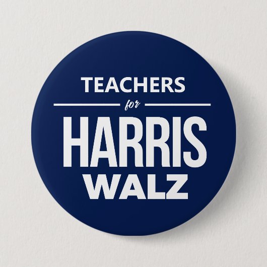 Docenten voor Harris Walz Ronde Button 7,6 Cm (Voorkant)