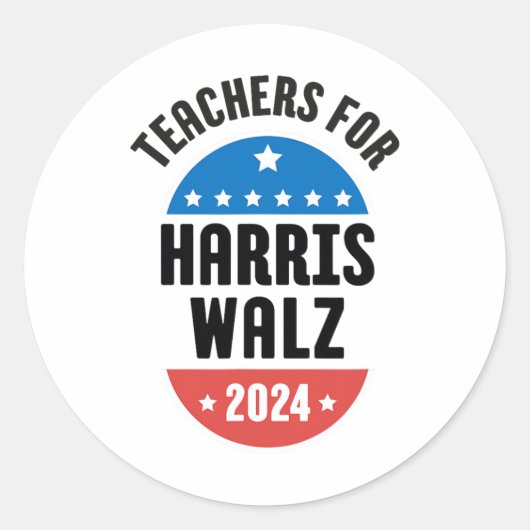 Docenten voor Harris Wheimer 2024 Ronde Sticker (Voorkant)