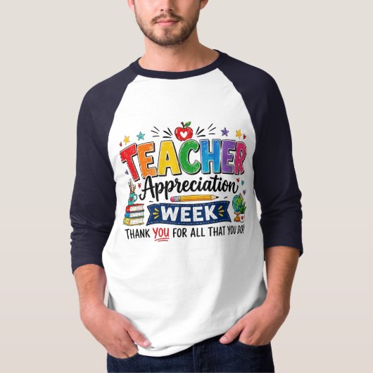 Docenten Waarderingsweek Mannen T-shirt (Voorkant)