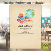 Docenten  Wereldbol Boeken Pensioenfeest Kaart