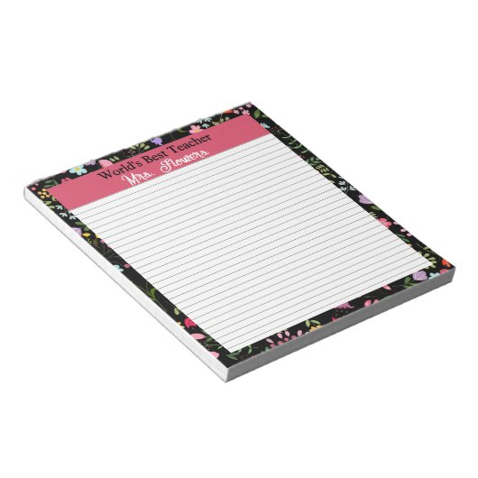 Docentencadeau voor 's werelds beste om te persona notitieblok (Schuin)