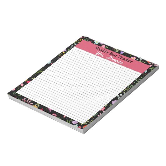 Docentencadeau voor 's werelds beste om te persona notitieblok (Linkerzijde)