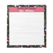 Docentencadeau voor 's werelds beste om te persona notitieblok (Voorkant)