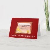 Docentencertificaat (personaliseren) feestdagen kaart (Voorkant)