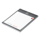 Docentennaam citaat rode appel appreciatie notitieblok (Linkerzijde)