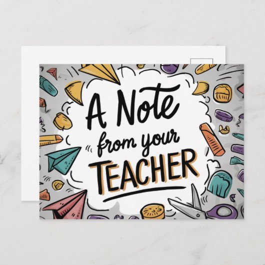 Docentennota - Welkom Terug naar School Briefkaart (Voorkant / Achterkant)