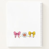 Docentenschool Schattige Bow Pencil Smile Naam Notitieboek (Achterkant)