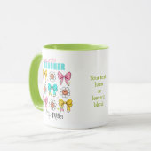 Docentenschool Schattige Kleurrijke Bow Pencil Smi Mok (Voorkant links)