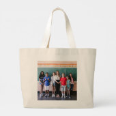 Docentenscriptnaam Blauw en Paarse Klasse Foto Grote Tote Bag (Achterkant)