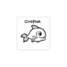 Docent's aanpasbare stempel - Cartoon Fish
