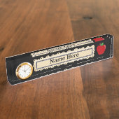 Docent's Apple leuke naam bord Naambordje (Zijkant)