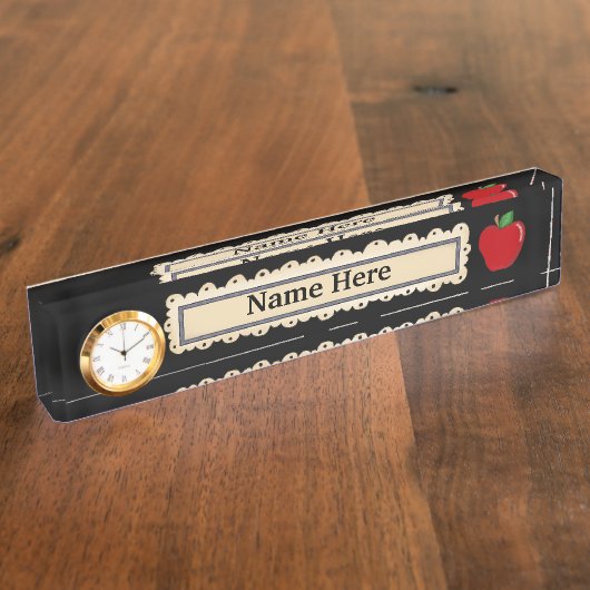 Docent's Apple leuke naam bord Naambordje (Zijkant)