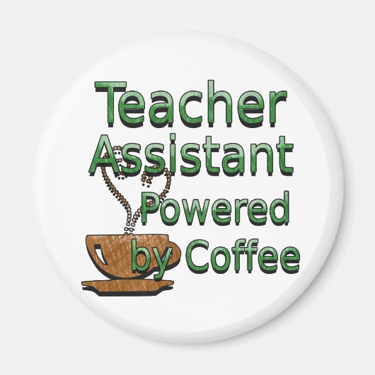 Docent's Assistant Aangedreven door Koffie Magneet (Voorkant)