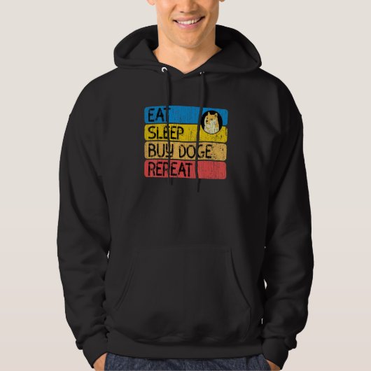 Doche in Doge met zonnebril Hoodie (Voorkant)
