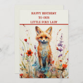 Dochter 10e Verjaardag Abstract Fox Feestdagenkaart (Voorkant / Achterkant)