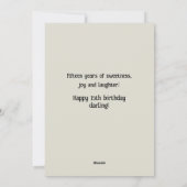 Dochter 15e Verjaardag Abstract Fox Feestdagenkaart (Achterkant)