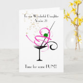 DOCHTER 21E VERJAARDAG KAART (Gele Bloem)