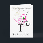 DOCHTER 21E VERJAARDAG KAART<br><div class="desc">KAN WORDEN GEPERSONALISEERD.</div>