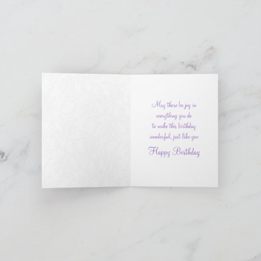 Dochter 45ste verjaardag vlinders kaart (Binnen)