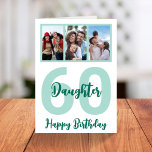 Dochter 60th Birthday Modern Script Photo Collage Kaart<br><div class="desc">Maak een glimlach op een gezicht met deze gepersonaliseerde 60ste verjaardag moderne fotocollage kaart voor je dochter. - Klik gewoon om dit ontwerp te personaliseren 🔥 Mijn beloften - Dit ontwerp is uniek en is ontworpen met u in het achterhoofd 🙏 Bedankt voor het ondersteunen van mijn kleine bedrijf -...</div>