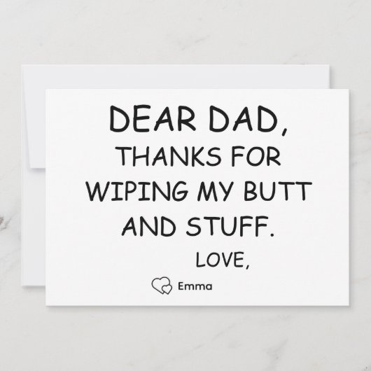 Dochter aan Lieve Pap Funny Birthday Kaart (Voorkant)