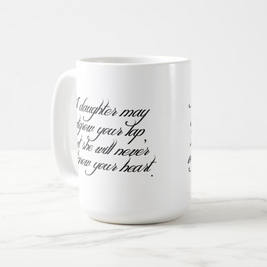 Dochter aan vader citaat mok (Voorkant links)