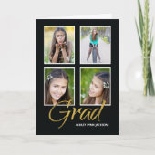 Dochter Afstuderen vier foto  Kaart (Voorkant)