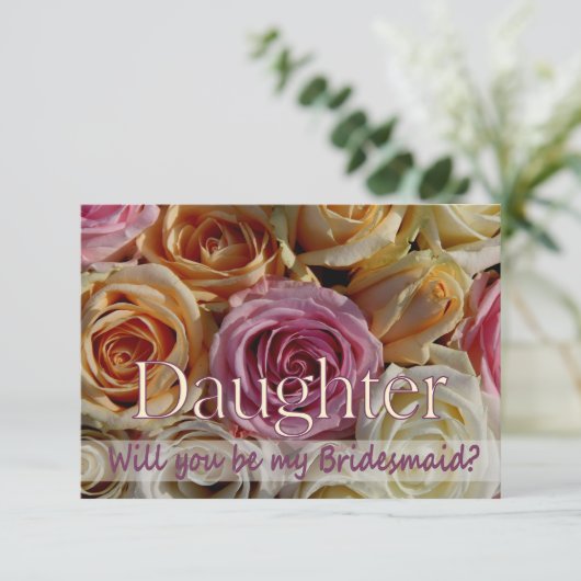 Dochter alsjeblieft, Bridesmaid Kaart (Staand voorkant)