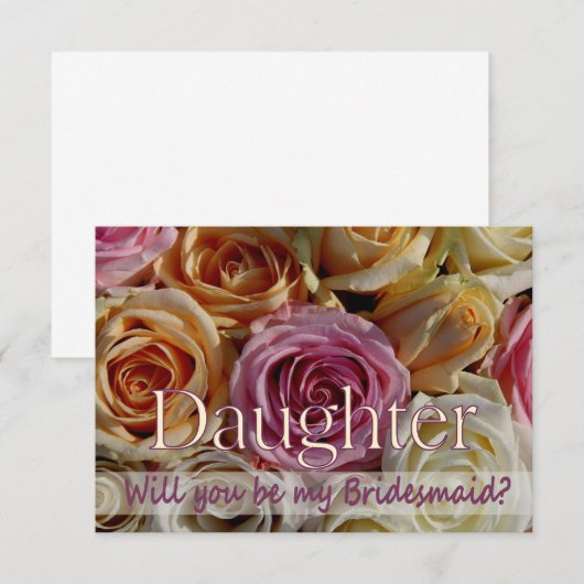 Dochter alsjeblieft, Bridesmaid Kaart (Voorkant / Achterkant)