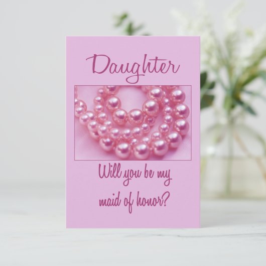 Dochter, alsjeblieft mijn Maid of Honor? Kaart (Staand voorkant)