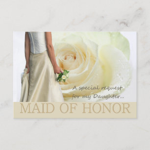 Dochter, alsjeblieft mijn Maid of Honor? Kaart