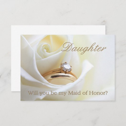 Dochter, alsjeblieft mijn Maid of Honor? Kaart (Voorkant / Achterkant)