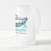 Dochter - Altijd mijn Hero - ovariumkanker Matglas Bierpul (Voorkant rechts)