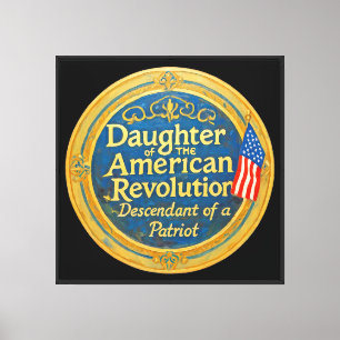 Dochter Amerikaanse Revolutie Afstammeling Patriot Canvas Afdruk