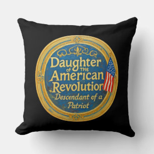 Dochter Amerikaanse Revolutie Afstammeling Patriot Kussen