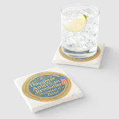 Dochter Amerikaanse Revolutie Afstammeling Patriot Stenen Onderzetter (Zijkant)