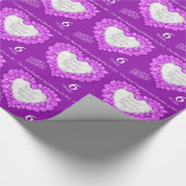 Dochter Amethist jubileum foto en jaarwrap Cadeaupapier (Hoek)